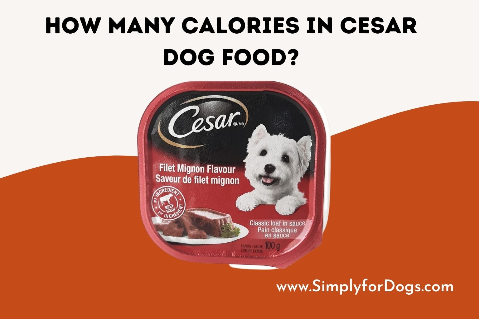 Cesar dog 2025 food calories